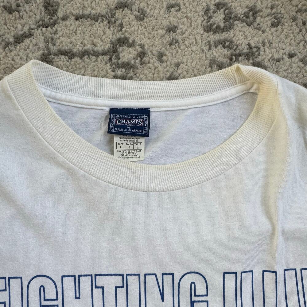 Vtg 1990s Chaps U of I Fighting Illini Tshirt Large - Picture 9 of 9
